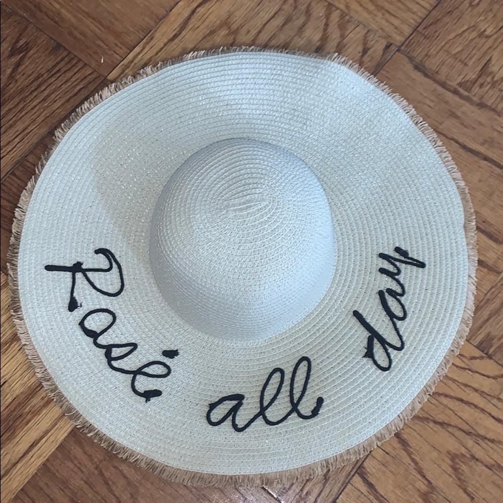 Primark Floppy Straw Hat. Rose all day NWOT